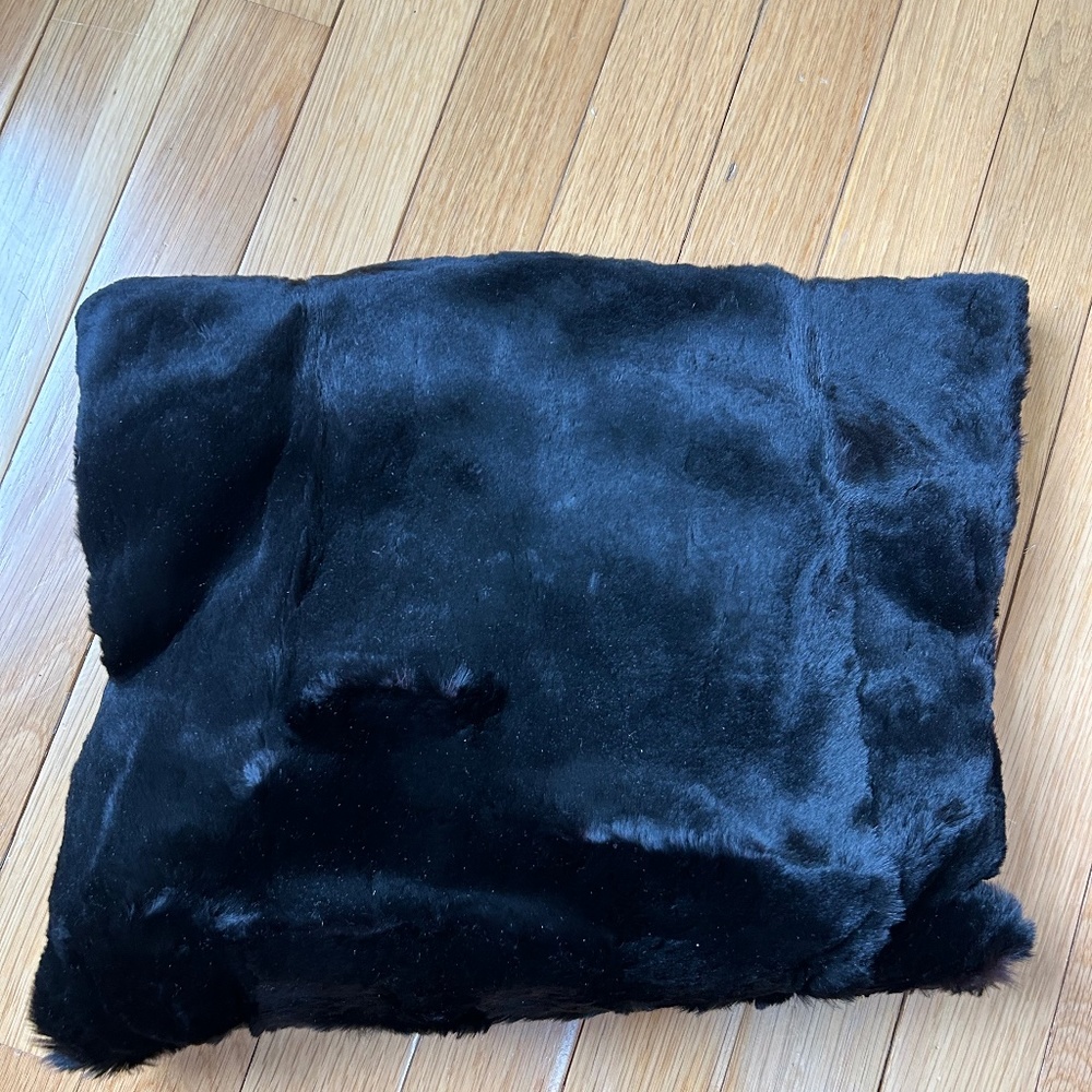 Vintage black fur muff